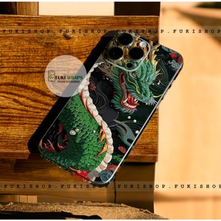 Miếng dán Skin Mặt lưng Sau full viền Rồng MS012 Dành Cho 16 pro max 15 pro max 14 pro max 13 pro max 12 pro max