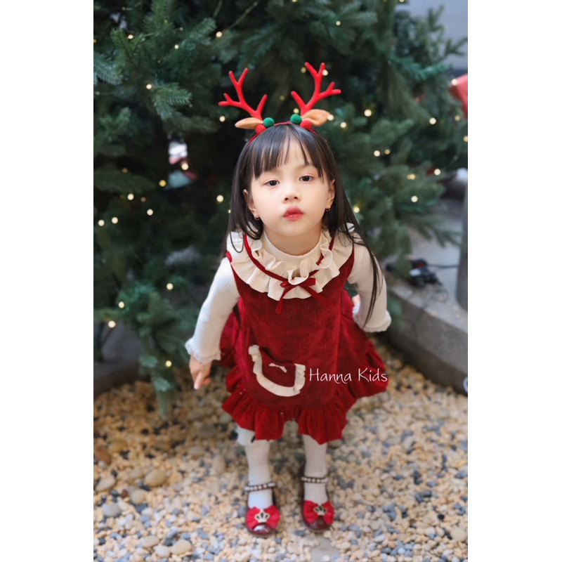Váy Gile Đỏ Dễ Thương Cho Bé Gái Liena'S Closet