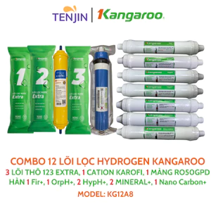 Combo 12 Lõi Lọc Nước Kangaroo Bổ Sung Gấp Đôi Hydrogen Và Khoáng Chất Sử Dụng Cho Model Máy KG12A8...