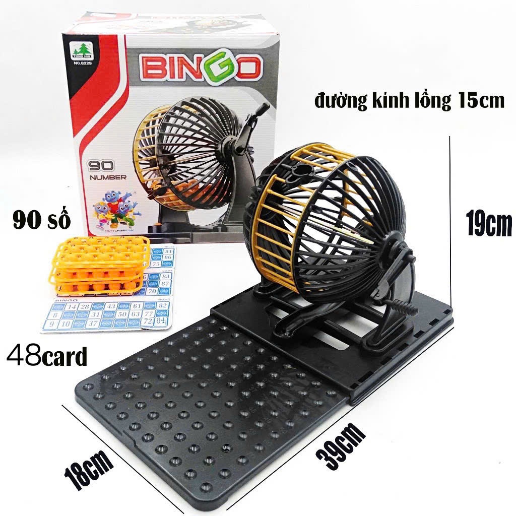 Bộ Đồ Chơi Lô Tô Loto Bingo 48 tờ 90 số Cao Cấp Dành Cho Bé