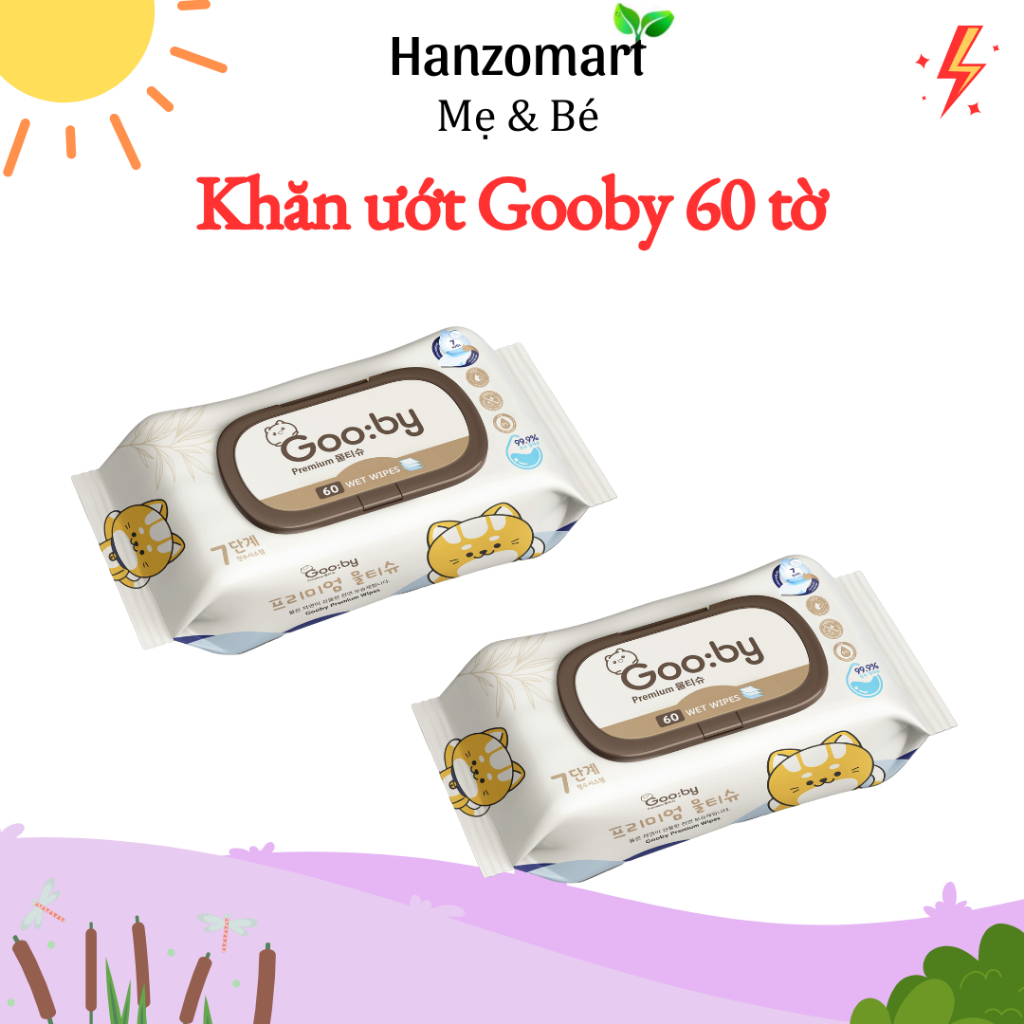 Khăn ướt Gooby 60 tờ cho bé