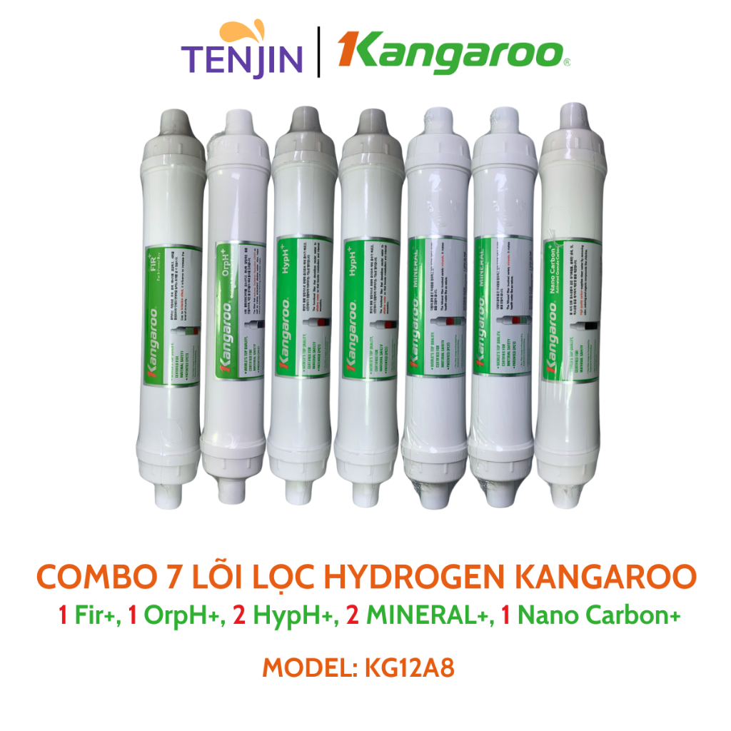 Combo 12 Lõi Lọc Nước Kangaroo Bổ Sung Gấp Đôi Hydrogen Và Khoáng Chất Sử Dụng Cho Model Máy KG12A8...