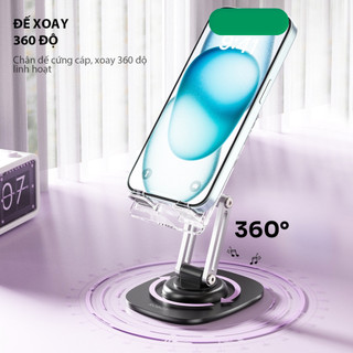 Giá Đỡ Điện Thoại Máy Tính Bảng ROBOT RT-US09 Gấp Gọn Điều Chỉnh Linh Hoạt Xoay 360 Độ