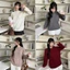 Áo len lông thỏ cổ tròn dài tay họa tiết trơn basic nhiều màu form rộng thời trang ulzzang DELIZ AL61