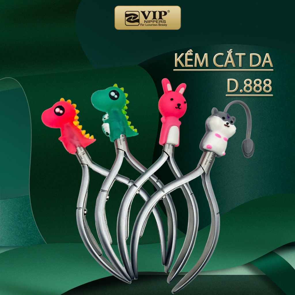 Kềm Cắt Da Inox Đầu Thú, Mang Bán Nguyệt, Siêu Cute