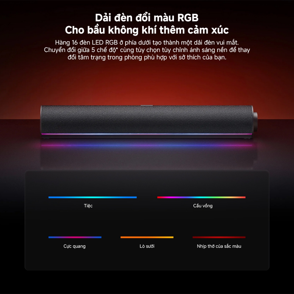 Ảnh Loa Bluetooth Để Bàn Xiaomi Desktop Speaker - Micro Tích Hợp - Kết Nối Bluetooth - Đèn Đổi Màu RGB 4