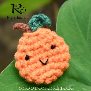 Ghim cài áo, balo hình trái cam đáng yêu 3.5cm |Pin, trâm cài balo, cặp, huy hiệu |Shop Rô Handmade