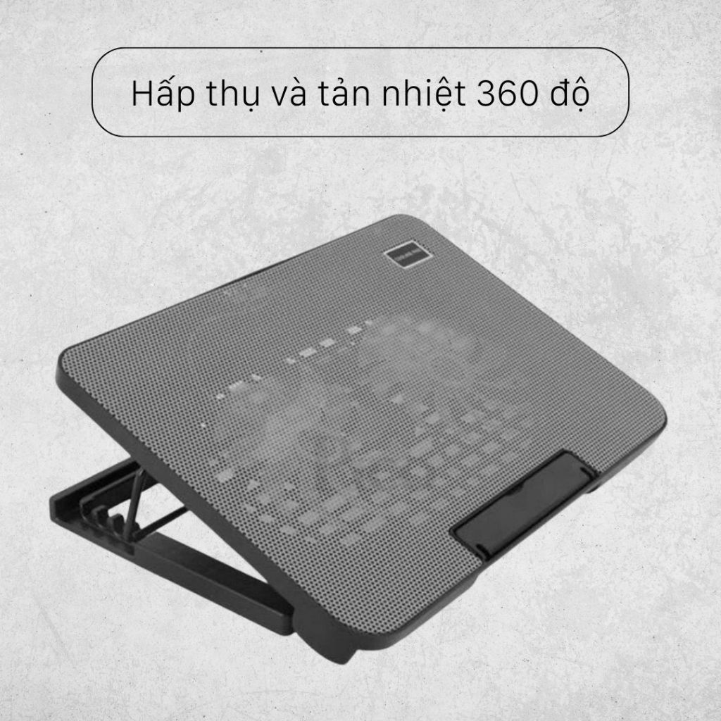 Đế tản nhiệt laptop macbook N99, đế tản nhiệt vi tính 17 inch làm mát nhanh 4 mức gấp gọn LABADO