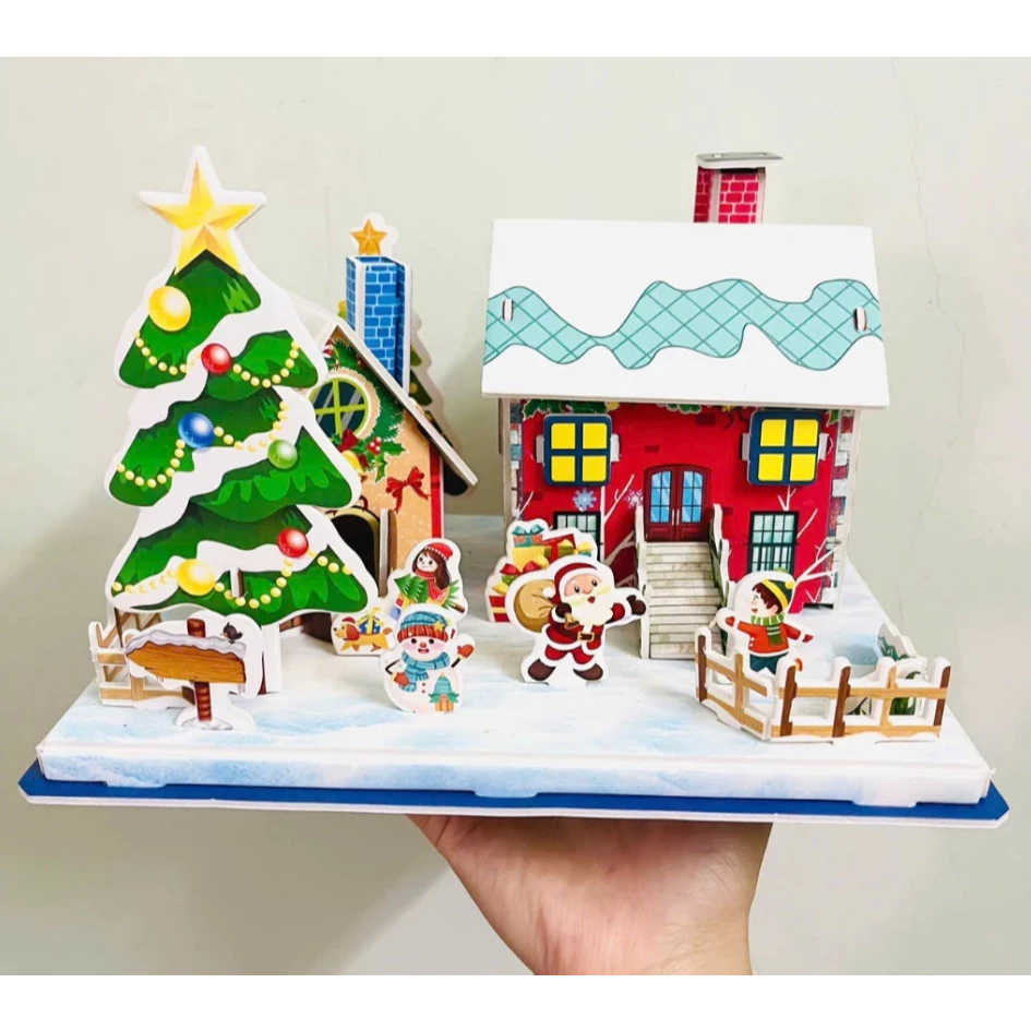 Mô hình nhà 3D bằng bìa xốp cho bé