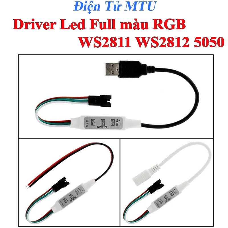 Driver - Bộ Điều Khiển 3 Nút Nhấn SP002E cho Led Full màu RGB WS2811 ...