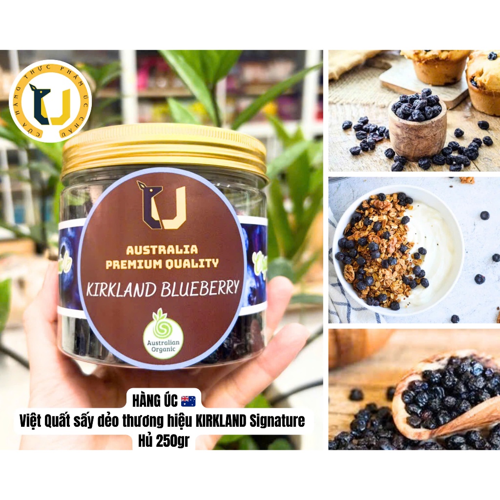 HÀNG ÚC) Việt quất nguyên trái sấy Kirkland Signature Blueberries