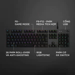 Bàn phím cơ gaming Logitech G512 GX RGB - 3 loại phím cơ GX Switch, cổng USB 2.0 - Chính hãng Bảo hành 24 Tháng — ảnh 6