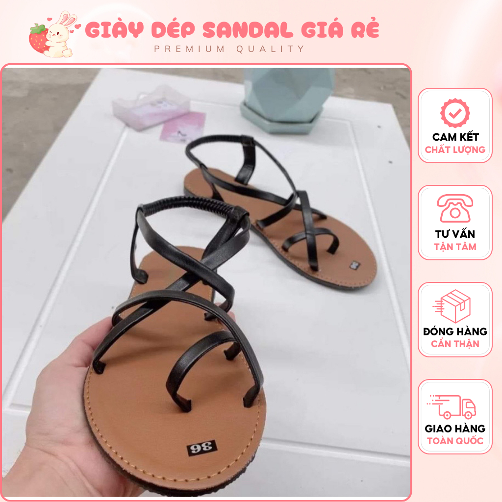 Giày Quai Hậu Nữ - Dép Sandal Nữ Quai Hậu Chéo Chất Liệu Cao Su, Đi Biển, Đi Mưa Siêu Bền Chống Trơn Trượt
