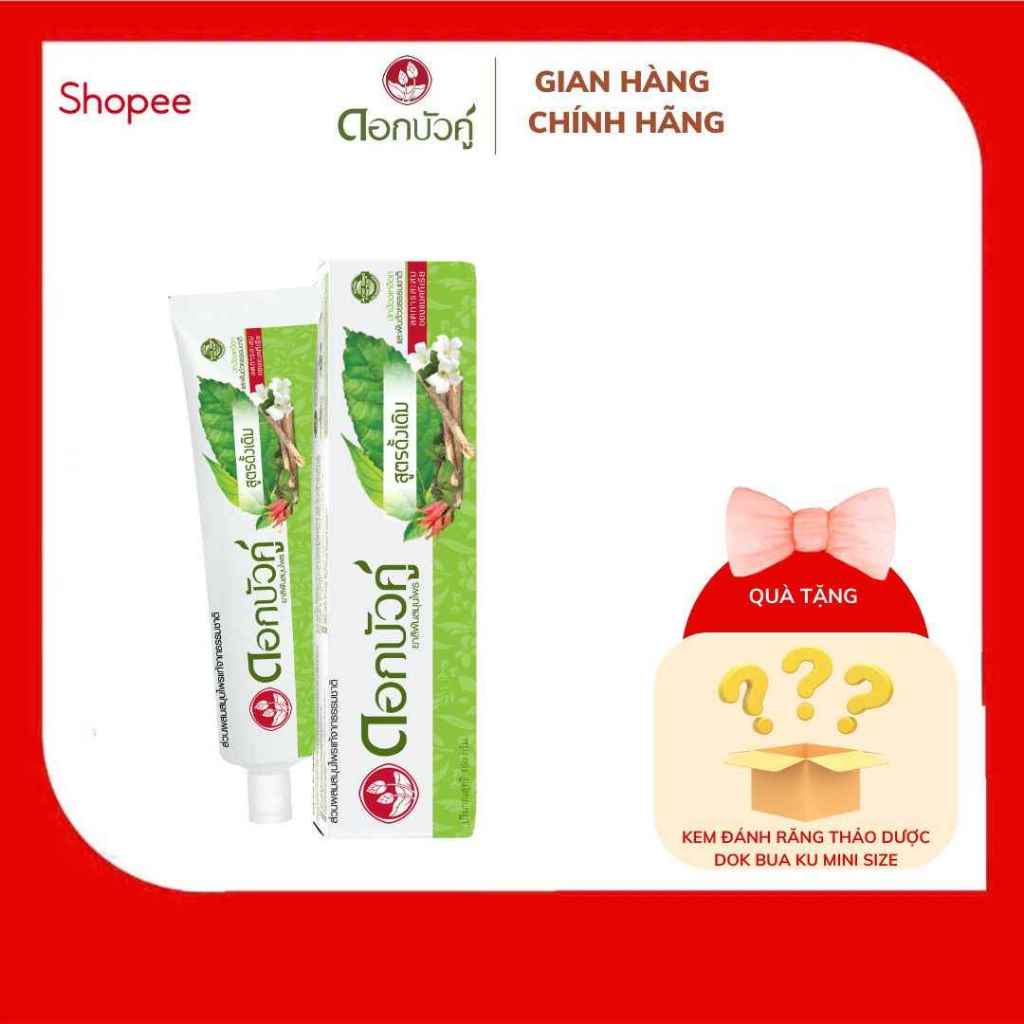 KEM ĐÁNH RĂNG THẢO DƯỢC DOK BUA KU TRUYỀN THỐNG GIÚP TRẮNG RĂNG - 150G/TUÝP