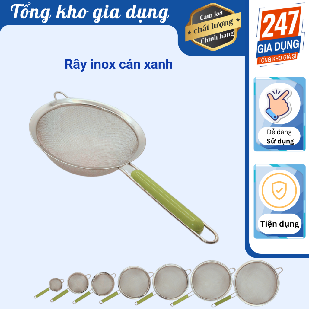 Ray lưới lọc inox cán nhựa xanh, cảo xanh | Shopee Việt Nam