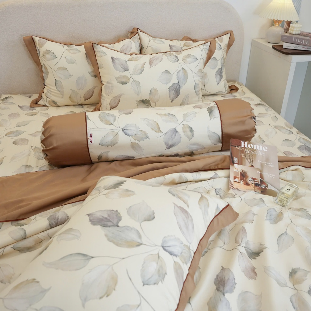 Bộ chăn ga gối giường lụa tencel siêu mềm mịn Hàn Quốc Julia 858
