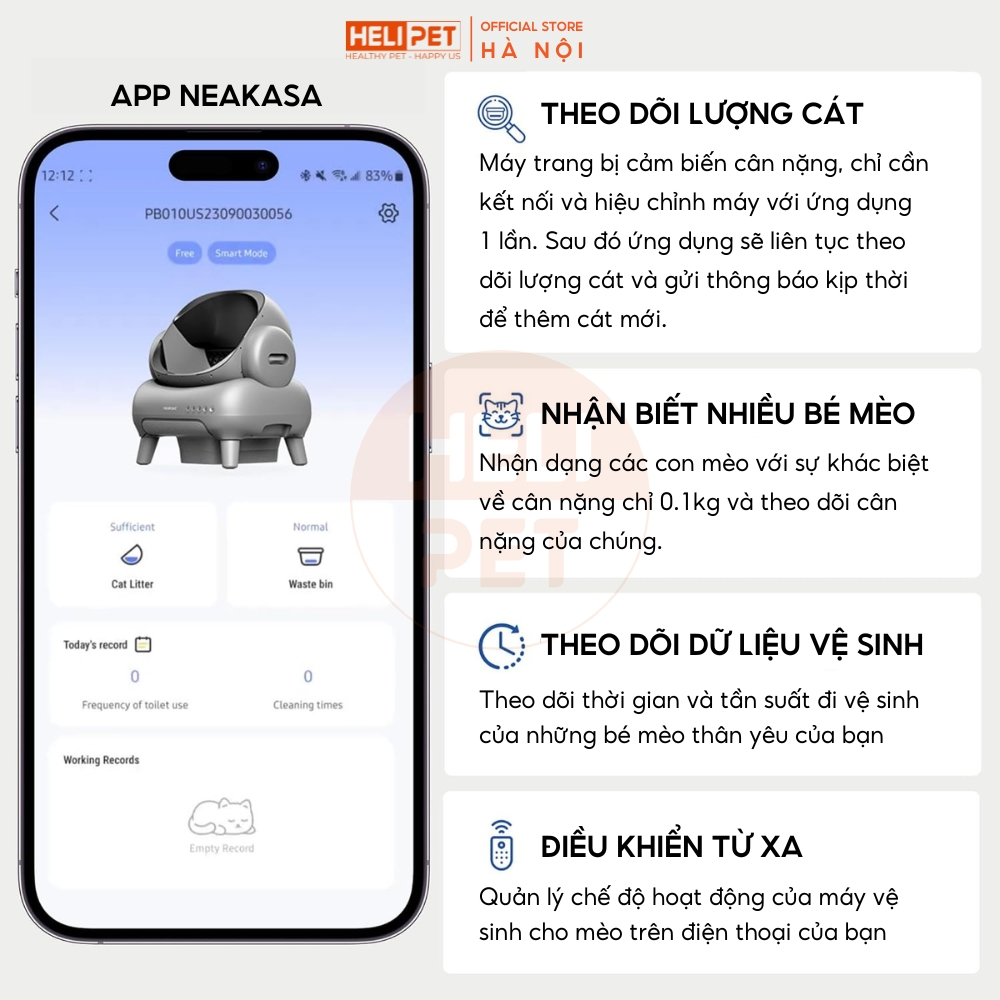 Ảnh [New 2025] Máy Dọn Phân Mèo Neakasa M1 Thiết Kế OPEN-TOP Phù Hợp Cho Nhiều Mèo, Mèo Lớn Đến 15Kg 2
