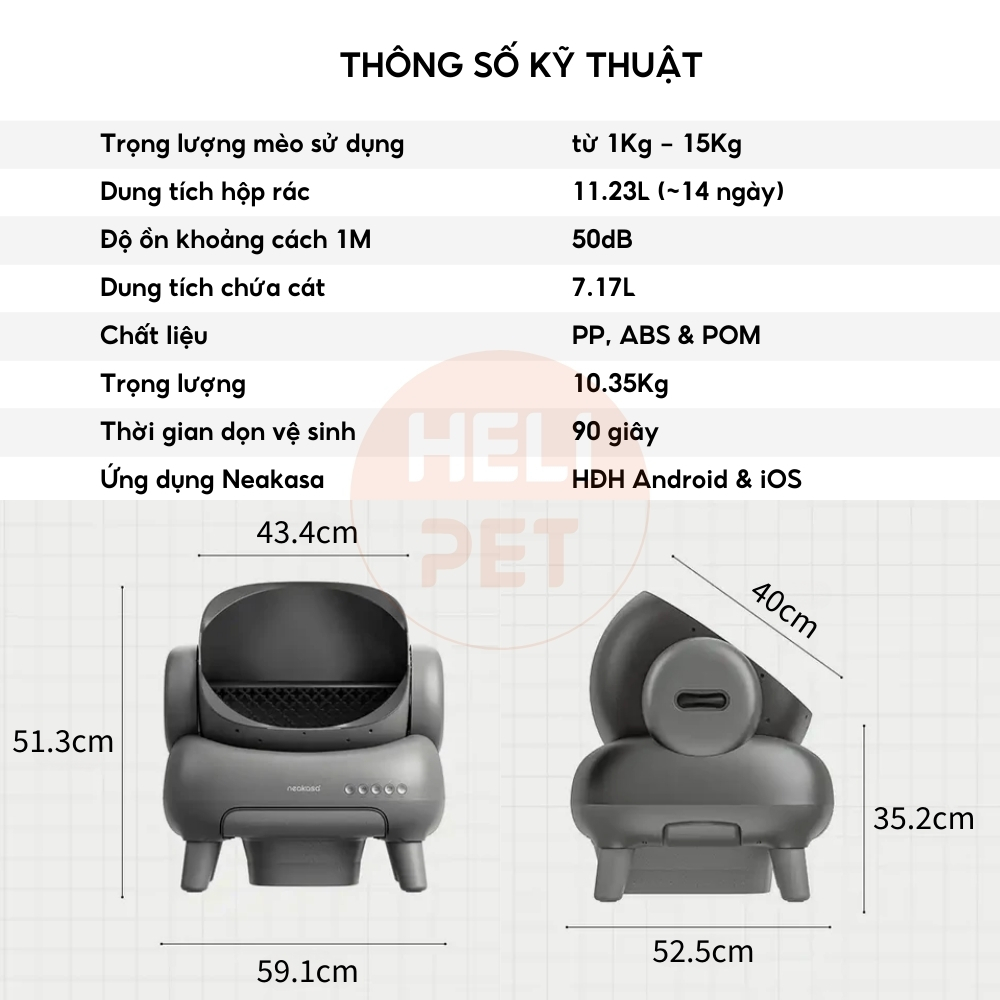 Ảnh [New 2025] Máy Dọn Phân Mèo Neakasa M1 Thiết Kế OPEN-TOP Phù Hợp Cho Nhiều Mèo, Mèo Lớn Đến 15Kg 4