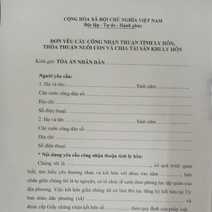 ĐƠN LY HÔN THUẬN TÌNH KÈM SỔ TAY HƯỚNG CÁCH LÀM HỒ SƠ 2026