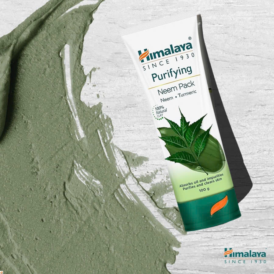 Ảnh Mặt nạ đất sét lá neem loại bỏ mụn, bã nhờn và mờ thâm Himalaya Neem Face Pack 50ml 2