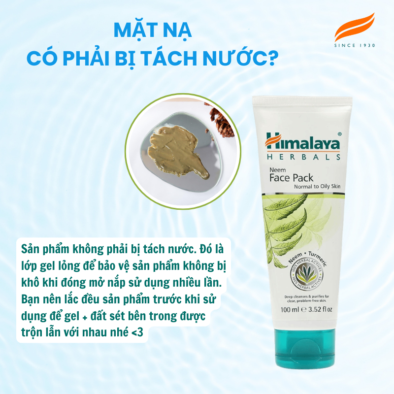 Ảnh Mặt nạ đất sét lá neem loại bỏ mụn, bã nhờn và mờ thâm Himalaya Neem Face Pack 50ml 4