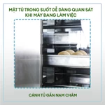 Tủ Ủ Bột/ Tủ Lên Men Thực Phẩm SGE PF16 Điều Chỉnh Nhiệt, Độ Ẩm Chính Xác 3 Kích Cỡ Tiêu Chuẩn Inox — ảnh 3