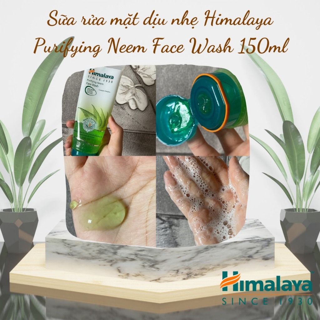 Ảnh Sữa rửa mặt neem Himalaya Purifying Neem Face Wash 150ml TẶNG Mặt nạ đất sét 50ml 2