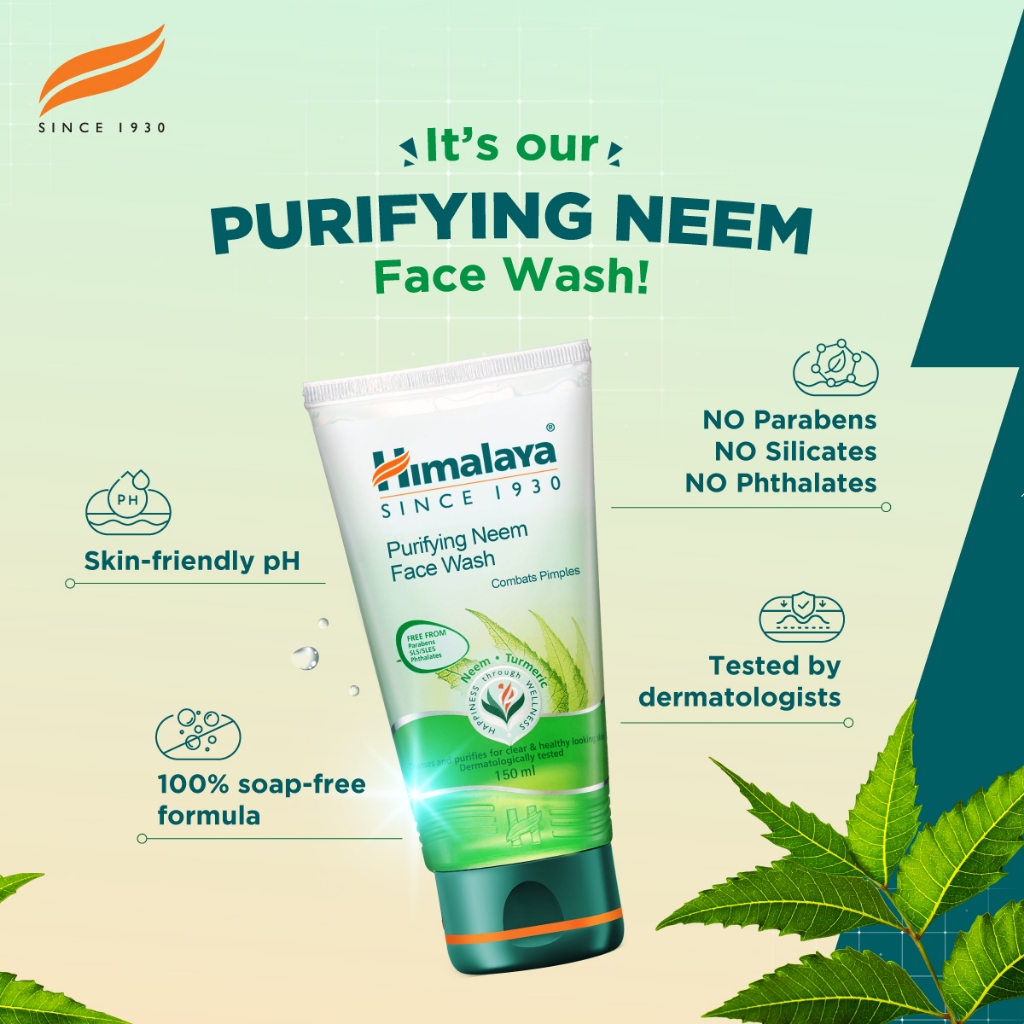Ảnh Sữa rửa mặt neem Himalaya Purifying Neem Face Wash 150ml TẶNG Mặt nạ đất sét 50ml 3