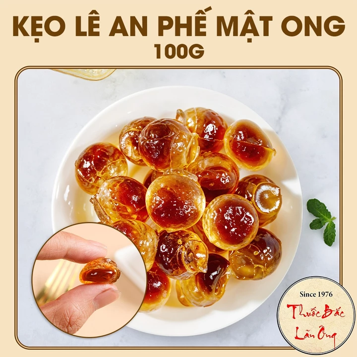 Kẹo lê an phế mật ong 100g, kẹo ngậm ho, tiêu đờm, giảm ho, phù hợp mọi lứa tuổi - Lãn Ông