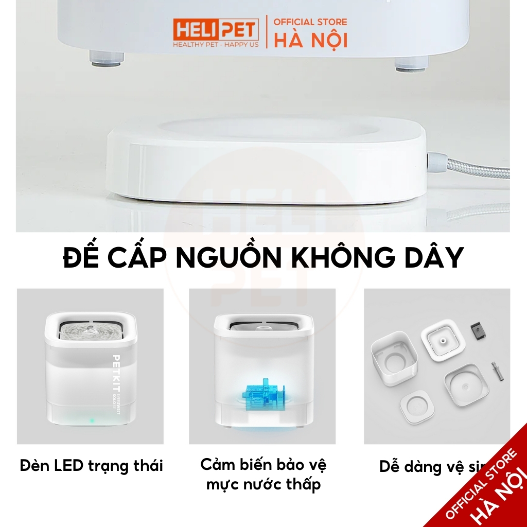 Ảnh Máy Lọc Nước Cho Chó Mèo PETKIT SOLO SE Công Nghệ Bơm Không Dây An Toàn Điện Dễ Vệ Sinh 3