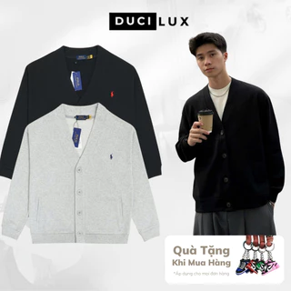 Áo Cardigan Ralph Lauren Thêu Ngựa chất Cotton Nỉ Chân Cua Dày Dặn Form Âu