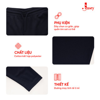 Bộ thể thao nam  JASEY, đồ bộ  chất liệu cotton mịn mềm mại, thoải mái chuẩn size mã 3470