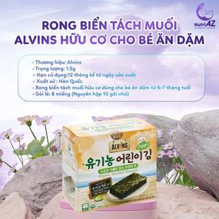 Rong Biển Hữu Cơ Tách Muối Alvins Hàn Quốc Cho Bé Ăn Dặm Từ 6 Tháng Tuổi