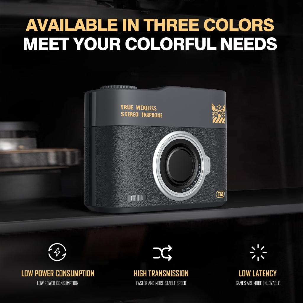 Tai Nghe Nhét Tai Bluetooth ONIKUMA T18 Tích Hợp Micro, Khử tiếng ồn chủ động