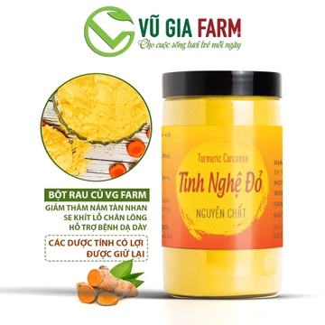 Tinh bột nghệ đỏ nguyên chất Vũ Gia (500g/hũ) - Tinh nghệ đỏ cao cấp curcumin mức cao nhất