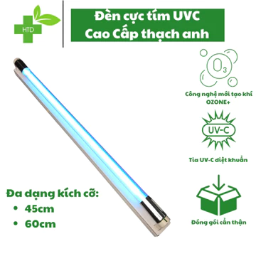 BÓNG ĐÈN CỰC TÍM (UV) DIỆT KHUẨN 45CM, 60CM THẠCH ANH CAO CẤP ( chưa có máng)