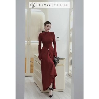 Set Đồ Dự Tiệc Sang Chảnh La Rosa Thiết Kế Áo Thun Co Giãn Phối Chân Váy Cách Điệu Nhún Eo Tôn Dáng S770
