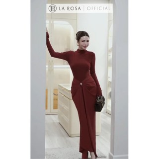 Set Đồ Dự Tiệc Sang Chảnh La Rosa Thiết Kế Áo Thun Co Giãn Phối Chân Váy Cách Điệu Nhún Eo Tôn Dáng S770