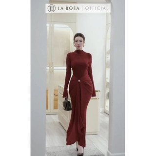 Set Đồ Dự Tiệc Sang Chảnh La Rosa Thiết Kế Áo Thun Co Giãn Phối Chân Váy Cách Điệu Nhún Eo Tôn Dáng S770