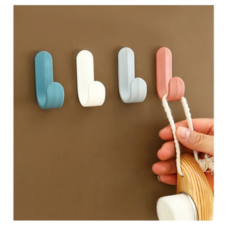 Móc Dán Tường Decor Chữ J Mini, Móc Treo Đồ Nhiều Màu Sắc, Phong Cách Tối Giản Hàn Quốc