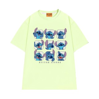 Áo Thun Hoạt Hình Disney Lilo & Stitch NGỐ TEE, Áo Thun Cổ Tròn Form Unisex Rộng Rãi Thoáng Mát