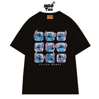 Áo Thun Hoạt Hình Disney Lilo & Stitch NGỐ TEE, Áo Thun Cổ Tròn Form Unisex Rộng Rãi Thoáng Mát