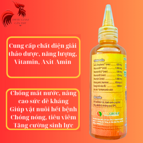 GlucoKC mát gà Cung cấp dinh dưỡng Cho Gà 100ml