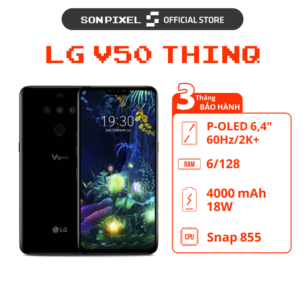 Điện Thoại LG V50 ThinQ 5G, 3 Camera Snapdragon 855, 6GB/128GB Màn 2k, Chơi  Liên Quân/Pubg Mượt Sonpixel | Shopee Việt Nam