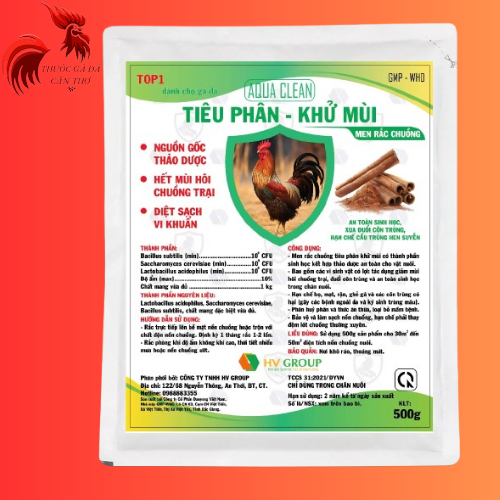 Men rắc chuồng tiêu phân - khử mùi giúp vệ sinh chuồng trại, giảm mùi hôi, sạch khuẩn ngay bệnh (500g)