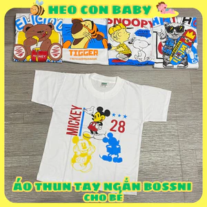 Áo Thun Cotton Tay Ngắn Bossini Cho Bé (6-65kg) Mặc Nhà/ Đi chơi - [CHẤT ĐẸP]