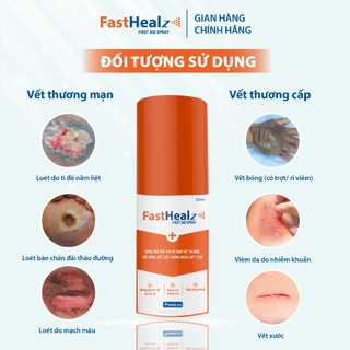 Xịt Fasthealz First Aid Spray 50ml- vệ sinh vết thương cho bé và gia đình