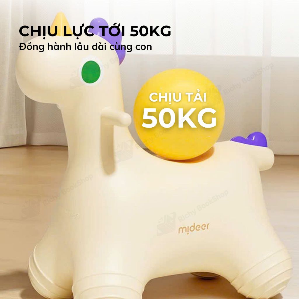 Thú nhún cho bé loại to bơm hơi Mideer Sensory Training Joy Bounce Jumper Pony