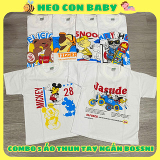 [CHẤT ĐẸP] Áo Thun Cotton Tay Ngắn Cho Bé (6-65kg) [Combo 5 cái]