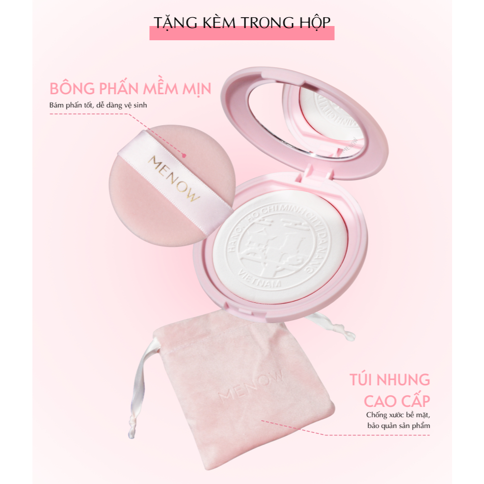 Phấn phủ thuỷ tinh MENOW Việt sắc tinh hoa 7gr